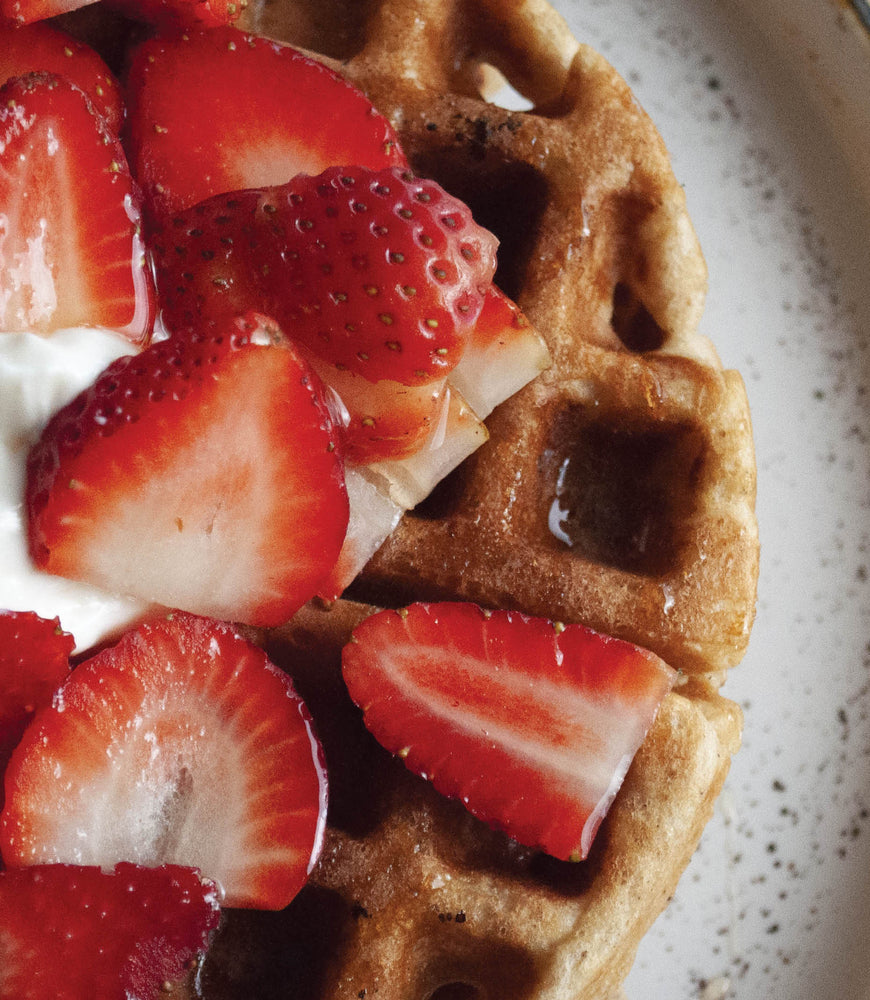 Waffles de avena y té chai